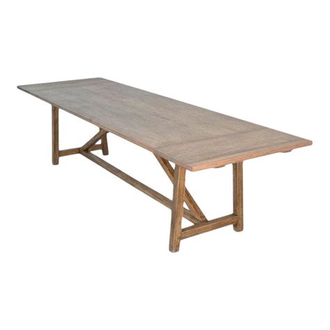 Rustic Extendable Dining Table in Vintage Oak | Chairish