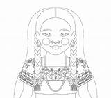 Traditional Mexican Clothing Coloring Pages sketch template