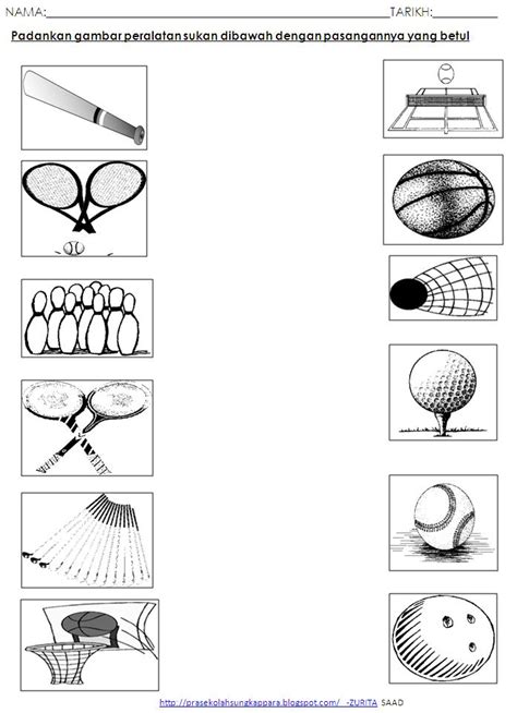 Mewarna Lembaran Kerja Tema Permainan Tradisional Prasekolah
