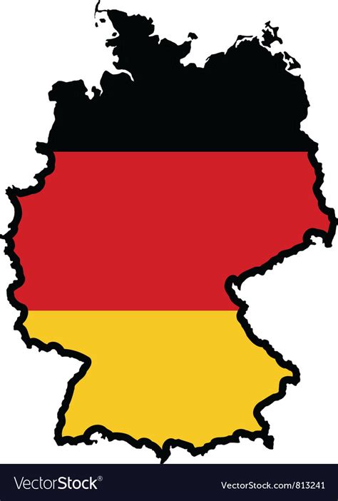 Map in colors germany Royalty Free Vector Image