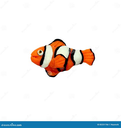 Plasticine Tropical Clownfish Sculpture Isolated Stock Photo - Image of clown, tropical: 85331766