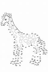 Giraffe Dot To Dots Coloring Page  Free Printable Pages For Kids sketch template