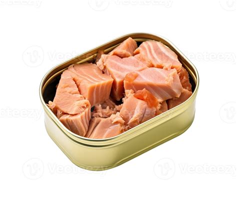 Canned tuna fish fillets isolated on transparent background, created ...