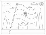 Free Indian Flag Coloring Page For Kids Of All Ages  coloring sketch template