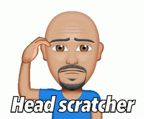 Bald Emoji Man Head Scratch GIF | GIFDB.com