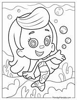 Bubble Guppies Molly Coloring Pages  Nation sketch template