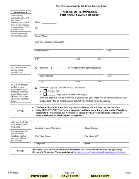 Free Illinois Eviction Notice Templates (4) | PDF | Word