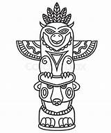 Totem Poles Coloring Pages sketch template