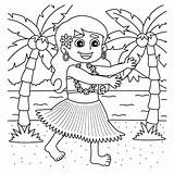 Hula Coloring Pages sketch template