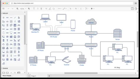 Créez des diagrammes de réseau en ligne avec Visual Paradigm Network Diagram - Informatique Mania