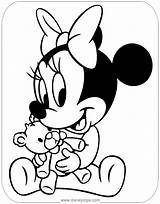 Disney Baby Minnie Mouse Coloring Pages Sketch Page sketch template