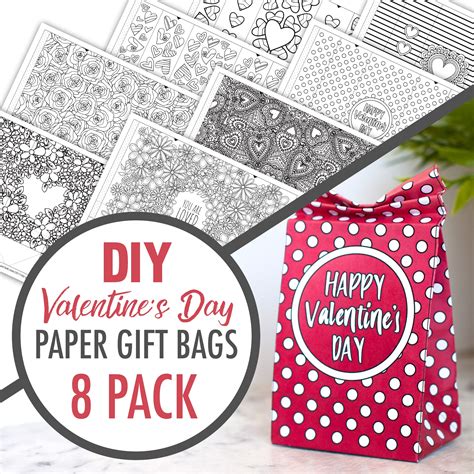 DIY Valentine's Day Paper Gift Bags | Free Template & Tutorial