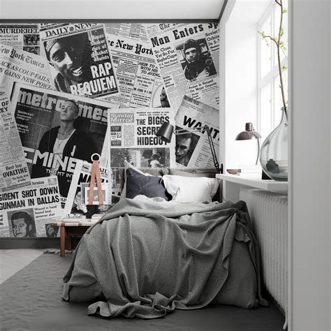 Newspaper Wallpaper for Marquan Dimensions 52 H X 58 Long. - Etsy