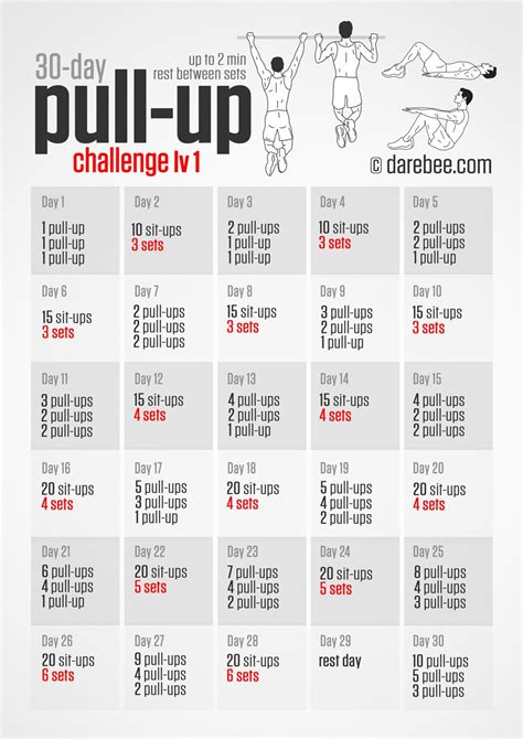 Pull-Up Challenge lv1 | Pull up challenge, Pull up workout, Workout challenge