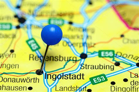 Ingolstadt pinned on a map of Germany Stock Photo by ©dk_photos 110330020