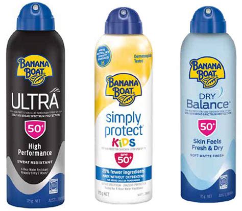 'Banana Boat' Sunscreen Sprays SPF 50+ | Mirage News