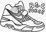 Printable Nike Shoe Coloring Pages sketch template