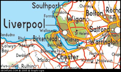 Merseyside Map Political Regional | United Kingdom Map Regional City Province