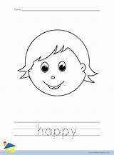 Happy Coloring Worksheet – The Learning Site sketch template