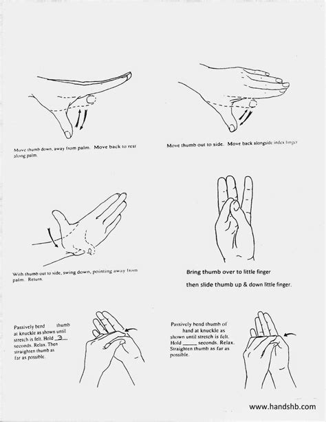 Thumb Range of Motion Exercises | Home exercise program, Hand therapy exercises, Hand therapy