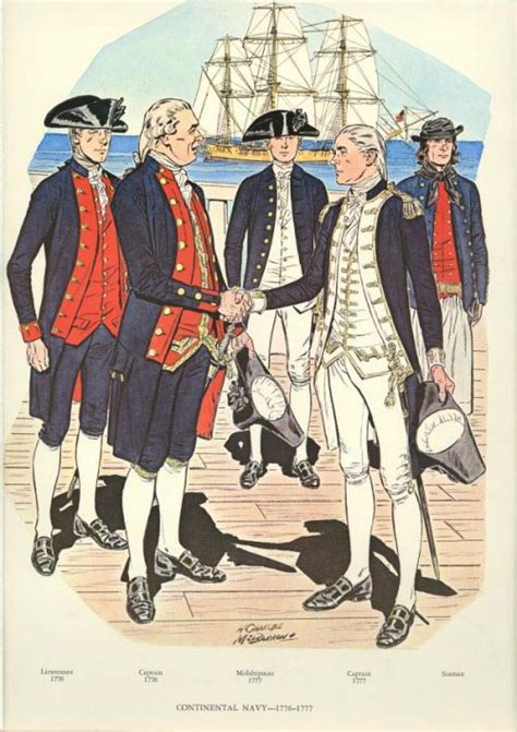 UNIFORMS OF THE AMERICAN REVOLUTION -- Continental Navy