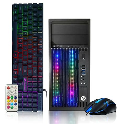 HP Gaming PC Desktop computer - Intel Quad I5 up to 3.6GHz, Radeon RX ...