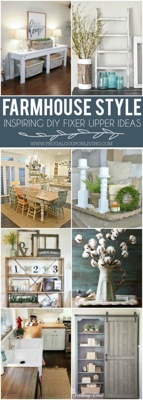 DIY Fixer Upper Farmhouse Style Ideas on Frugal Coupon Living. Homemade and creative ideas ...