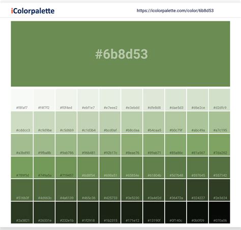 Pantone 17-0230 Tcx Forest Green Color | Hex color Code #6B8D53 ...