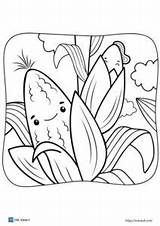 Ear Of Corn Coloring Page sketch template