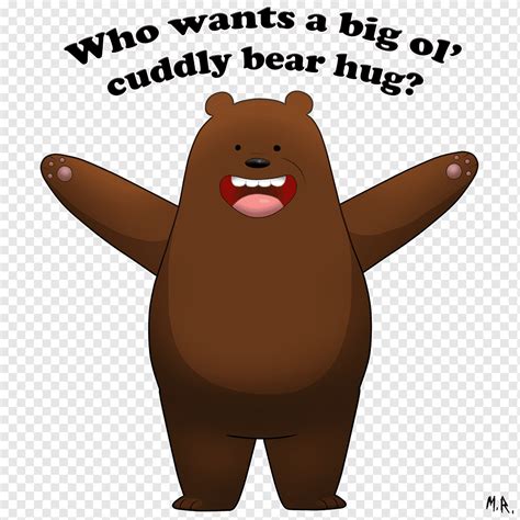 Big Bear Hug Clipart Black