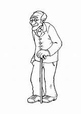 Old Man Coloring Page sketch template