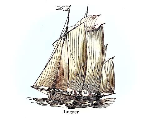 Lugger Ship Stock Illustration - Download Image Now - Sail, Sailing Ship, Ship - iStock