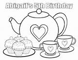 Tea Party Coloring Pages At GetColoringscom  Free Printable Colorings sketch template