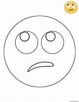 Twitter Rolling Eyes Emoji Coloring Page Printable sketch template