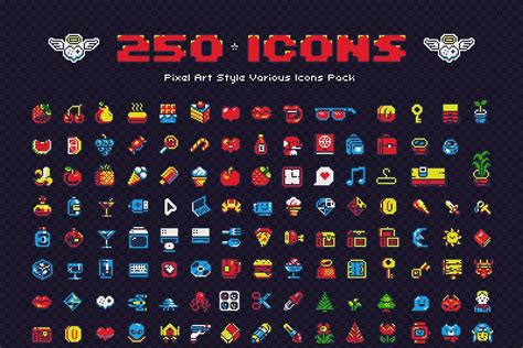 250 - Pixel Art Style Icons в 2020 г