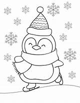 Coloring Penguin Pages sketch template