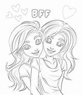 Best Friend Coloring Page  Pages Mimi Panda sketch template