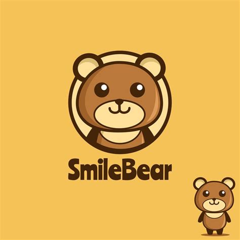 Cute Teddy Bear mascot logo design inspiration 4900014 Vector Art at ...