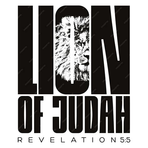 Premium Vector | Scripture lion of judah bible verse revelation