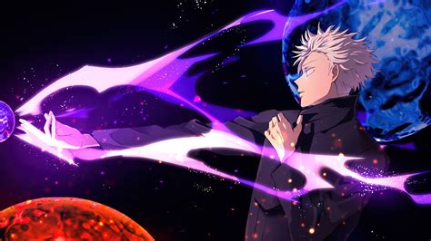 Satoru Gojo Hollow Purple from Jujutsu Kaisen Anime Wallpaper 4k HD ID ...