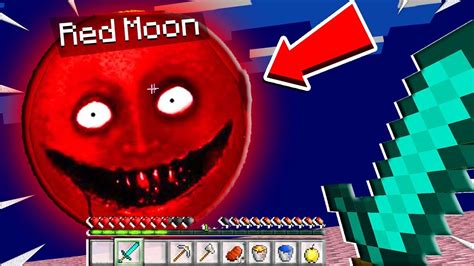 I EVOCATED lunar moon !!! (by mistake ...) * creepy * - MINECRAFT 1.14.1 vs Red Sun ...