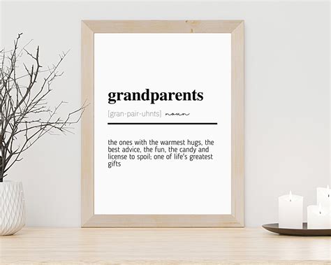 Gift for New Grandparents Grandparents Quote Grandparents Sign Grandparents Definition ...