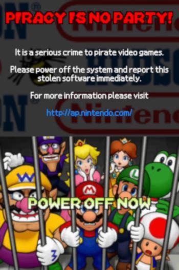 Mario Party DS - Piracy is No Party | Anti Piracy Screen Wiki | Fandom