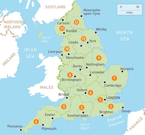 Map of England | Regional England Map | Rough Guides