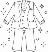 Wedding Groom Suit Coloring Page For Kids 12902452 Vector Art At Vecteezy sketch template