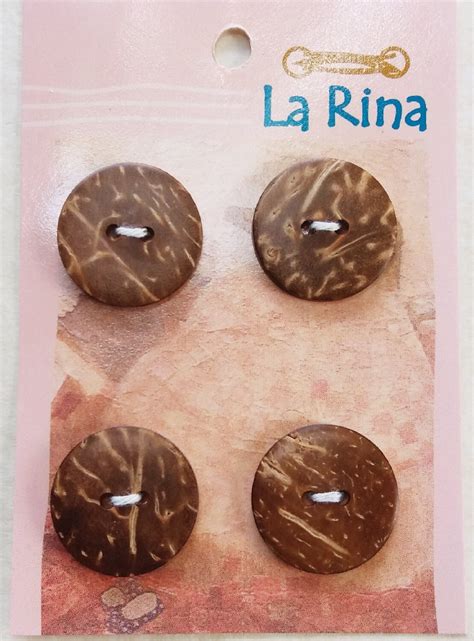 Coconut shell buttons. Set of 4. CS36L150/2H | Etsy