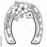Horseshoe Coloring Page sketch template