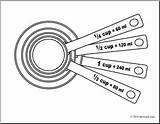 Clip Art Measuring Cups coloring Page – Abcteach sketch template