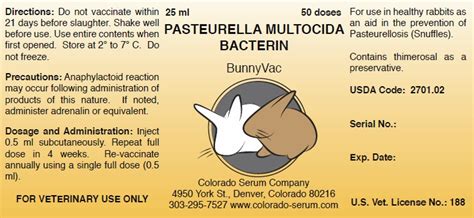 BunnyVac – Pasteurella multocida vaccine for rabbits