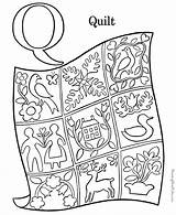 Quilt Coloring Page sketch template